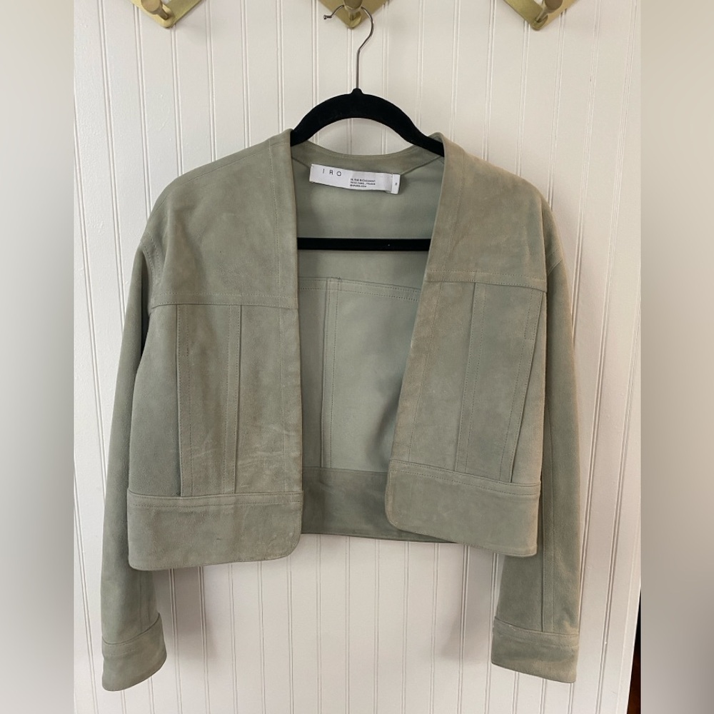 IRO Sage Green Suede Jacket